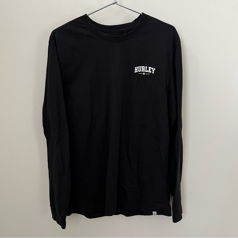 Hurley Men’s Classic Black Long Sleeve Shirt Size Large
